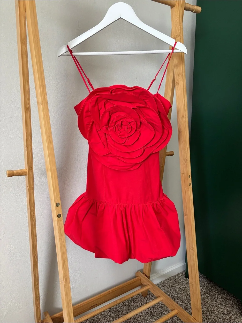 FARM Rio Red Floral Rosette Mini Dress - Picture 2 of 11
